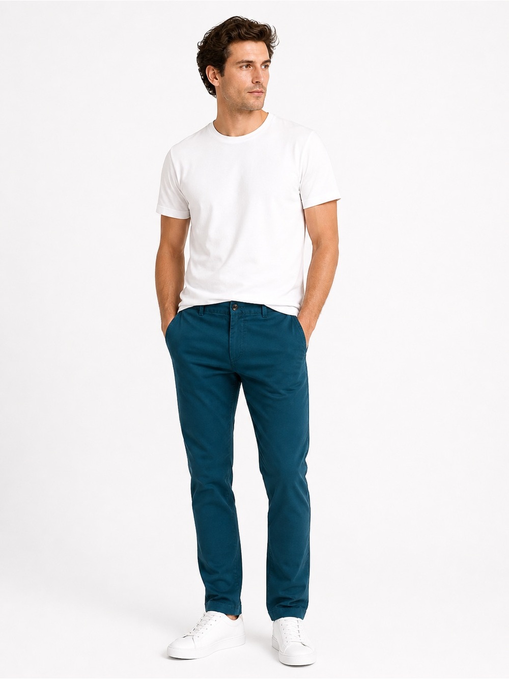Banana Republic Teal Stretch Chino Fulton Skinny Pants Khakis Preppy Cotton